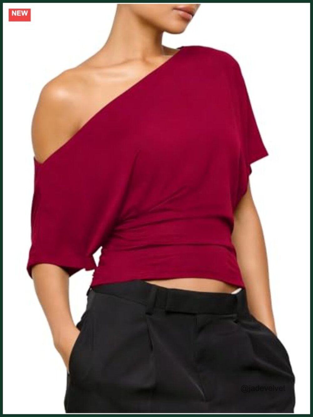 Off Shoulder Top Womens Short Sleeve Asymmetrical Going Out Summer Night Out
